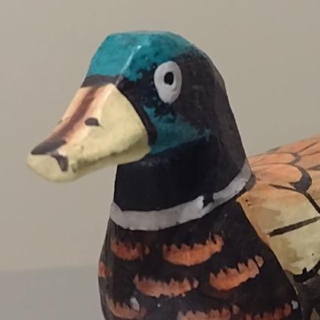 Duck — a small carved wooden mallard